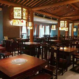咸阳汤城火锅店火锅桌椅定做案例