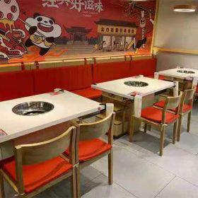 宝鸡袁记串串香餐厅定制火锅桌椅卡座沙发圆满交付